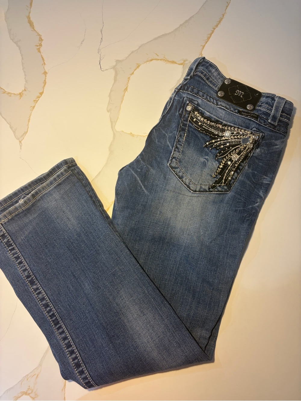 Embellished Blue Women's Jeans